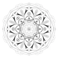 Vorschau - Mal- und Bastelvorlagen - Malvorlage Ausmalbild Mandala 1,50m x 1,50m Riesenposter - Seite 2