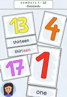 Vorschau - Bildkarten - Flashcards numbers 1-20 (Bild- und Wortkarten zum Thema numbers) - Deckblatt