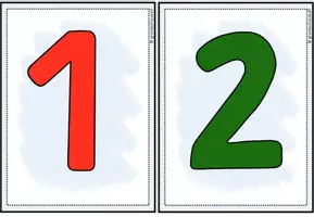 Vorschau - Bildkarten - Flashcards numbers 1-20 (Bild- und Wortkarten zum Thema numbers) - Seite 1