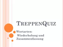Vorschau - Präsentationen/Tafelbilder - Treppenquiz: Wortarten - Deckblatt