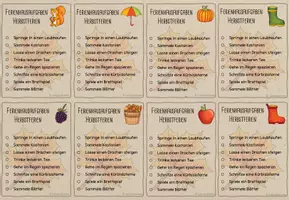 Vorschau - Aufgabenkarten - Ferienhausaufgabe Herbstferien - Seite 1