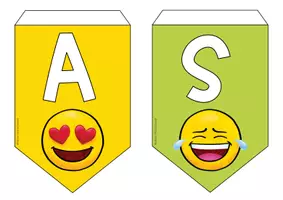 Vorschau - Poster - Emoji-Klassenzimmer: Klassenregeln mit passender Wimpelkette - Seite 3