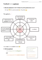Vorschau - Arbeitsblätter - Giving Feedback - Zielscheiben Feedback 'Job interview' - Deckblatt