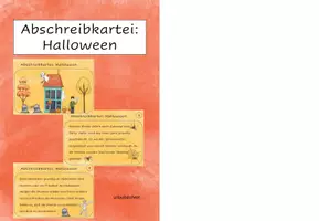 Vorschau - Arbeitsblätter - Abschreib-Paket zu Halloween - Deckblatt