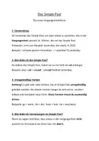 Vorschau - Arbeitsblätter - Simple Past - Merkblatt und Wiederholung - Deckblatt