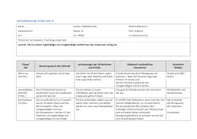 Vorschau - Stundenentwürfe - Verlaufsplanung simple past mit Arbeitsblättern und warm-up - Deckblatt
