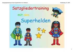 Vorschau - Arbeitsblätter - Heldenhaftes Satzgliedertraining - Seite 1