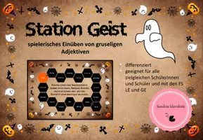 Vorschau - Arbeitsblätter - Gruselgeschichten - Deckblatt