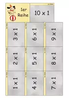 Vorschau - Anderer Materialtyp - Materialpaket: 1x1 Reihen Karteikarte, + alle in Reihen, + Umkehraufgaben - Seite 1