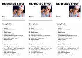 Vorschau - Lehrpläne/Lehrermaterial - Bewertung Englischer Texte: Diagnostic Sheet - Seite 1