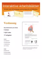 Vorschau - Arbeitsblätter - Die Verdauung (5+3 ABs + Test + Lösungen) - Deckblatt