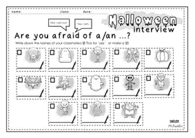 Vorschau - Arbeitsblätter - Halloween Englisch: Interview | Speaking - Seite 1