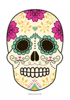 Vorschau - Mal- und Bastelvorlagen - Día de los Muertos / Tag der Toten Malvorlagen – Ausmalbilder & Deko - Seite 1