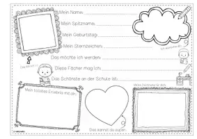 Vorschau - Mal- und Bastelvorlagen - Klassenbuch als Abschiedsgeschenk - Seite 1