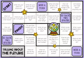 Vorschau - Spiele - Future / Zukunft, Conversation, Englisch Lernspiel, Speaking Game, Board Game | Future Vocabulary, English Conversation, Will Future, Going to Future, Englisch Unterricht, 6., 7. Klasse, Sekundarstufe - Seite 1