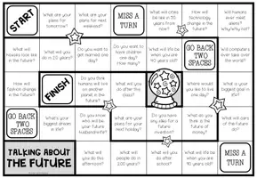 Vorschau - Spiele - Future / Zukunft, Conversation, Englisch Lernspiel, Speaking Game, Board Game | Future Vocabulary, English Conversation, Will Future, Going to Future, Englisch Unterricht, 6., 7. Klasse, Sekundarstufe - Seite 2