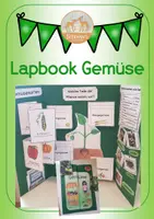 Vorschau - Mal- und Bastelvorlagen - Gemüse - Lapbook Gemüsesorten, Gemüse haltbar machen, Pflanzenteile, Gemüsearten - Deckblatt