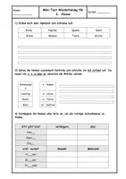 Vorschau - Arbeitsblätter - Mini-Test Wiederholung 3. und 4. Klasse - Deckblatt
