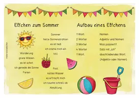 Vorschau - Arbeitsblätter - Elfchen zum Sommer - Seite 1