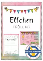 Vorschau - Arbeitsblätter - Elfchen zum Frühling - Deckblatt