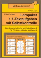 Vorschau - Arbeitsblätter - Lernpaket: 1x1-Textaufgaben mit Selbstkontrolle - Deckblatt