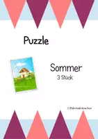 Vorschau - Stationenlernen - Puzzle "Sommer" (3 Stück) - Deckblatt