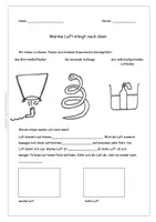 Vorschau - Arbeitsblätter - Experimente zum Auftrieb von warmer Luft - Deckblatt
