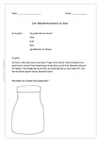 Vorschau - Arbeitsblätter - Versuch - Wasserkreislauf im Glas - Deckblatt