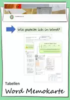 Vorschau - Arbeitsblätter - Materialpaket: Memokarten für Microsoft Word - Seite 1