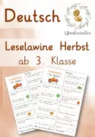 Vorschau - Spiele - Differenzierte Leselawine - Im Herbst - Deckblatt