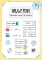 Vorschau - Poster - Tafelkarten zur Organisation von Hausaufgaben, Terminen... - Deckblatt