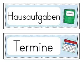 Vorschau - Poster - Tafelkarten zur Organisation von Hausaufgaben, Terminen... - Seite 1