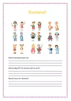 Vorschau - Arbeitsblätter - Karneval / Fasching in der Grundschule, Aufgaben, Lösungen, Spiele... - Seite 1