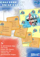 Vorschau - Unterrichtsreihen - East meets West - NYC und Kalifornien Task Cards inkl. Stop and Swap Karten - Seite 1