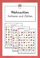 Vorschau - Arbeitsblätter - Weihnachten: Sortieren und Zählen (I Spy) mit Fotos - Deckblatt