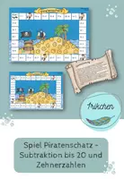 Vorschau - Spiele - Freiarbeit Spiel Piratenschatz - Deckblatt