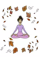 Vorschau - Mal- und Bastelvorlagen - 🍁Herbst Yoga 🧘🏻♀️ Ausmalbild 🍂 - Seite 3