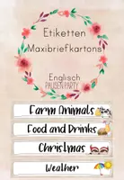 Vorschau - Anderer Materialtyp - Maxibriefkarton Etiketten Englisch (wachsend) - Deckblatt