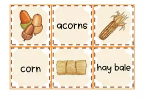 Vorschau - Unterrichtsreihen - Autumn / Fall Matching game - Seite 1