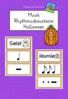 Vorschau - Arbeitsblätter - Musik: Rhythmusbautsteine Halloween - Deckblatt