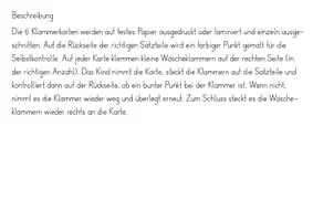 Vorschau - Spiele - Klammerkarten einfache Sätze lesen - Deckblatt