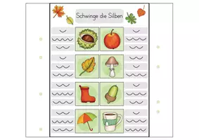 Vorschau - Fördermaterial/Inklusion - Herbstliche Klammerkarten - 4-fach differenziert - Seite 2