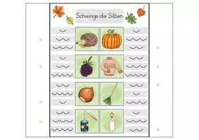 Vorschau - Fördermaterial/Inklusion - Herbstliche Klammerkarten - 4-fach differenziert - Seite 3