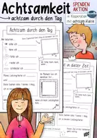 Vorschau - Arbeitsblätter - Achtsam durch den Tag / Sketchnotes - Spendenaktion - Deckblatt