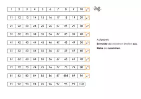 Vorschau - Arbeitsblätter - Hundertertafel handlungsorientiert - Seite 1