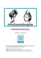 Vorschau - Arbeitsblätter - Wie schreibt man eine Inhaltswiedergabe / Zusammenfassung? - Deckblatt