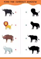 Vorschau - Arbeitsblätter - Worksheet: Find shadow / Schatten finden with animal cards / Tierkarten - Seite 2