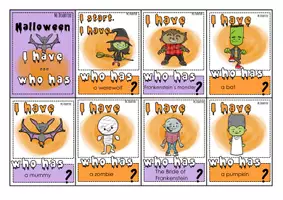 Vorschau - Spiele - I have ... who has ...? Halloween Spiel Englisch - Seite 1