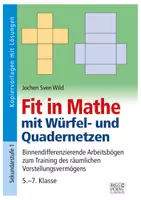 Vorschau - Unterrichtsreihen - Fit in Mathe mit Würfel- und Quadernetzen - Deckblatt
