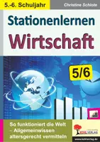 Vorschau - Arbeitsblätter - Stationenlernen Wirtschaft Klasse 5-6 | Markt, Geld, Werbung, Verbraucherschutz | differenziert in 3 Niveaus mit Lösungen - Deckblatt
